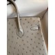 Hermes Birkin 25 Retourne Handmade Bag In Gris Tourterelle Ostrich Leather