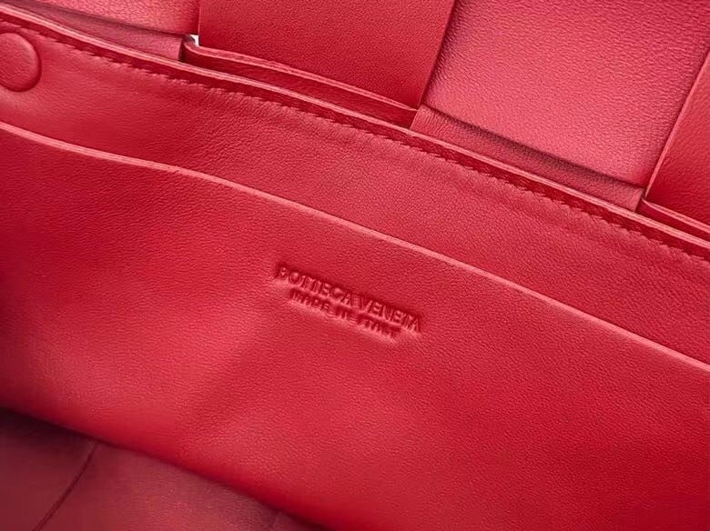 Bottega Veneta Cassette Belt Bag In Red Lambskin