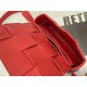 Bottega Veneta Cassette Belt Bag In Red Lambskin