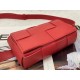 Bottega Veneta Cassette Belt Bag In Red Lambskin