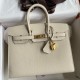 Hermes Birkin 25 Sellier Handmade Bag In Craie Epsom Calfskin