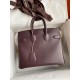 Hermes Shadow Birkin 25 Limited Edition Bag In Chocolat Swift Calfskin