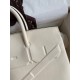 Hermes Shadow Birkin 25 Limited Edition Bag In Craie Swift Calfskin