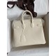 Hermes Shadow Birkin 25 Limited Edition Bag In Craie Swift Calfskin