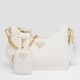 Prada Re-Edition 2005 Crochet Bag in White Raffia