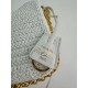 Prada Re-Edition 2005 Crochet Bag in White Raffia