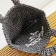 Prada Small Crochet Tote Bag in Black Raffia-effect Yarn