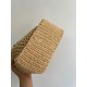 Prada Small Crochet Tote in Beige Raffia-effect Yarn