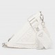 Prada Triangle Crochet Bag in White Raffia-effect Yarn