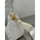 Prada Triangle Crochet Bag in White Raffia-effect Yarn