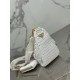 Prada Triangle Crochet Bag in White Raffia-effect Yarn