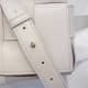 Bottega Veneta Cassette Belt Bag In White Lambskin