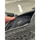 Prada Triangle Crochet Bag in Black Raffia-effect Yarn