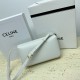 Celine Claude Shoulder Bag in White Calfskin