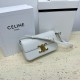 Celine Claude Shoulder Bag in White Calfskin