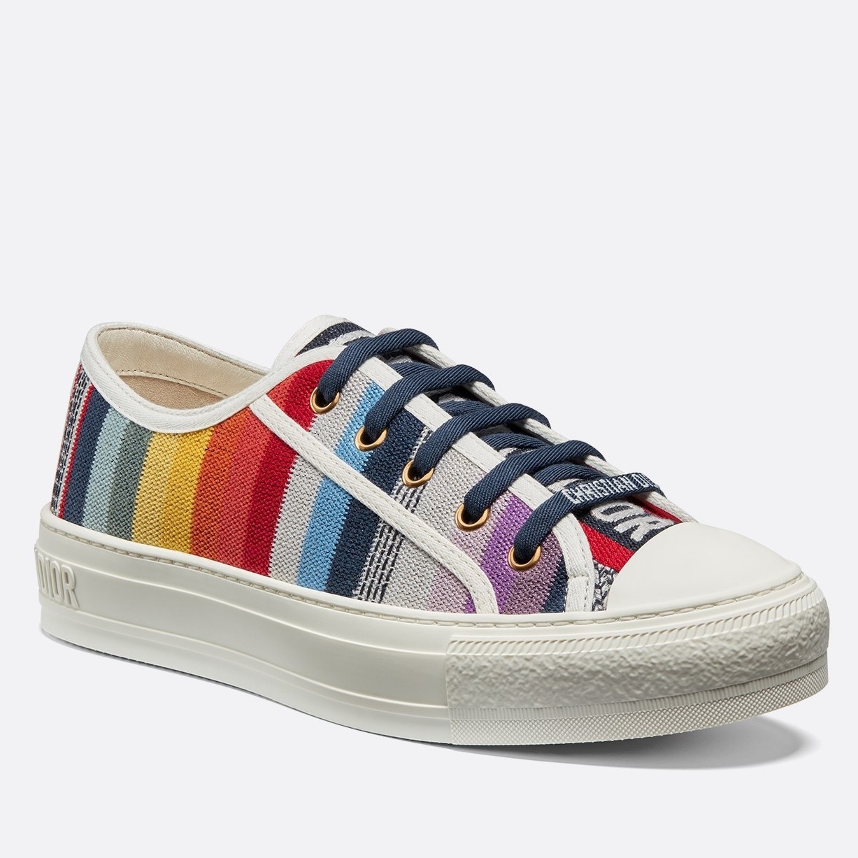 Dior Walk'n'Dior Sneakers In Multicolours Embroidered Canvas