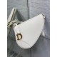 Dior Saddle Rodeo Pouch in White Goatskin