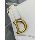 Dior Saddle Rodeo Pouch in White Goatskin