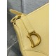 Dior Saddle Rodeo Pouch in Yellow Goatskin