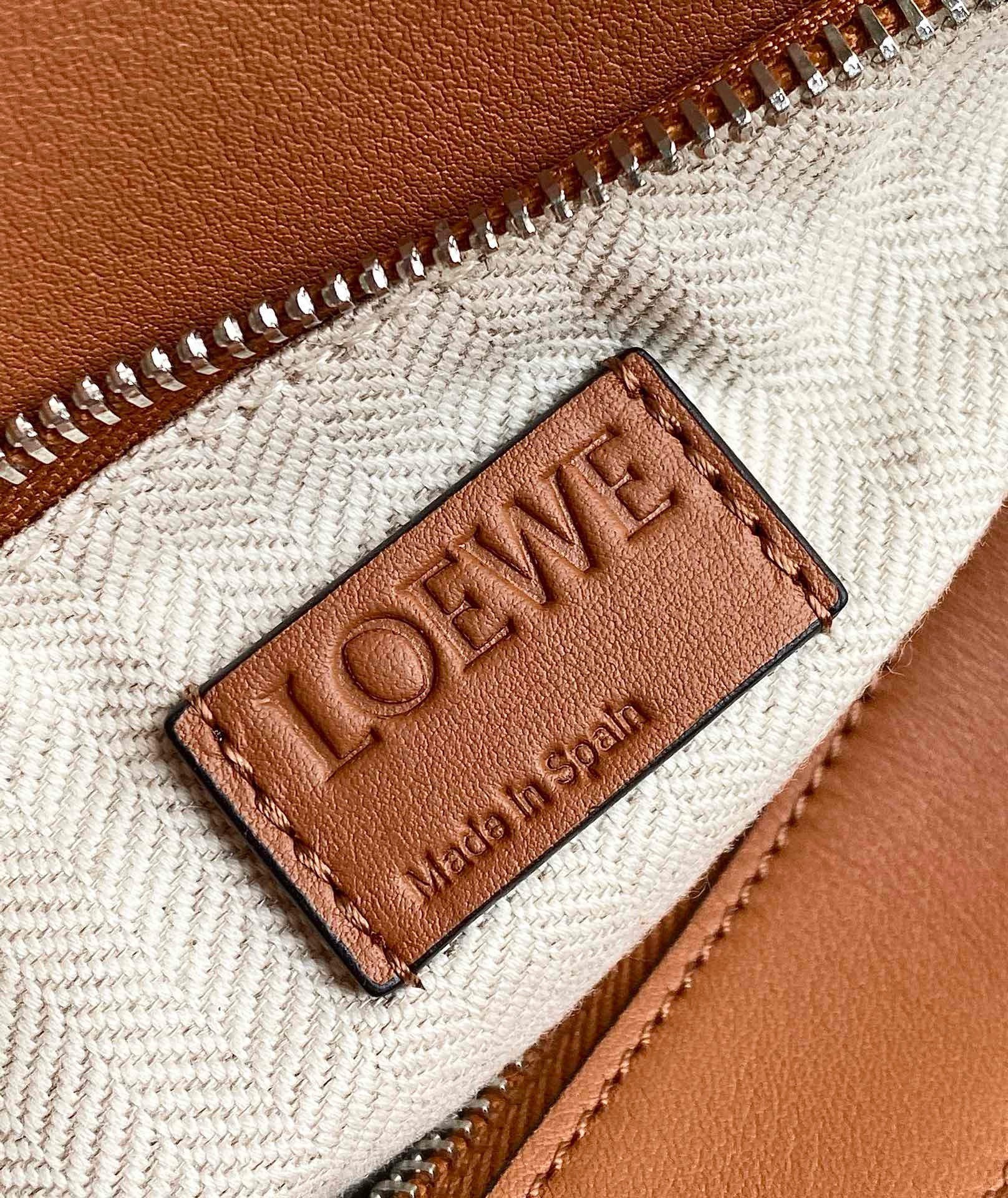 Loewe Small Puzzle Bumbag in Brown Calfskin