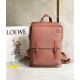 Loewe Military Backpack in Brown Grained Leather