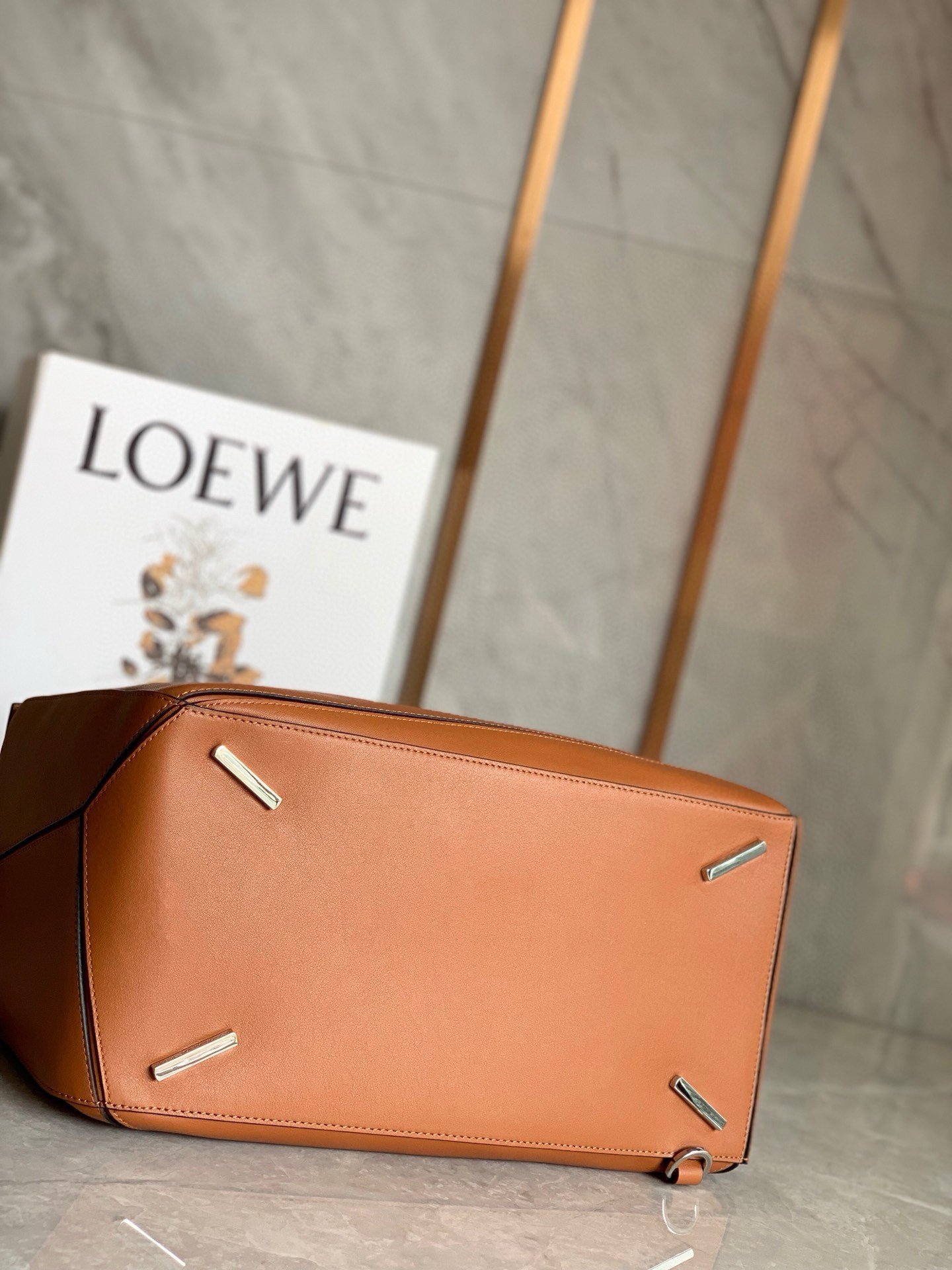 Loewe Puzzle Large Bag in Brown Classic Calfskin