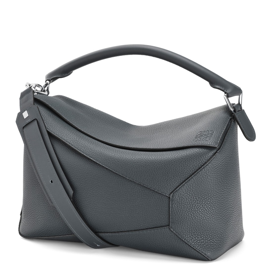 Loewe Puzzle Large Bag in Dark Grey Classic Calfskin