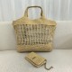 Saint Laurent Icare Maxi Shopping Bag in Naturel Raffia