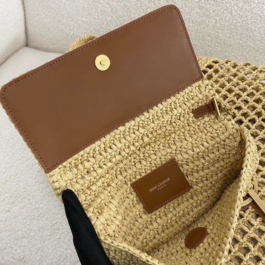 Saint Laurent Icare Maxi Shopping Bag in Naturel Raffia