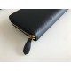 Prada Zip Around Wallet in Black Saffiano Leather