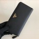 Prada Zip Around Wallet in Black Saffiano Leather