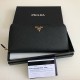 Prada Zip Around Wallet in Black Saffiano Calfskin