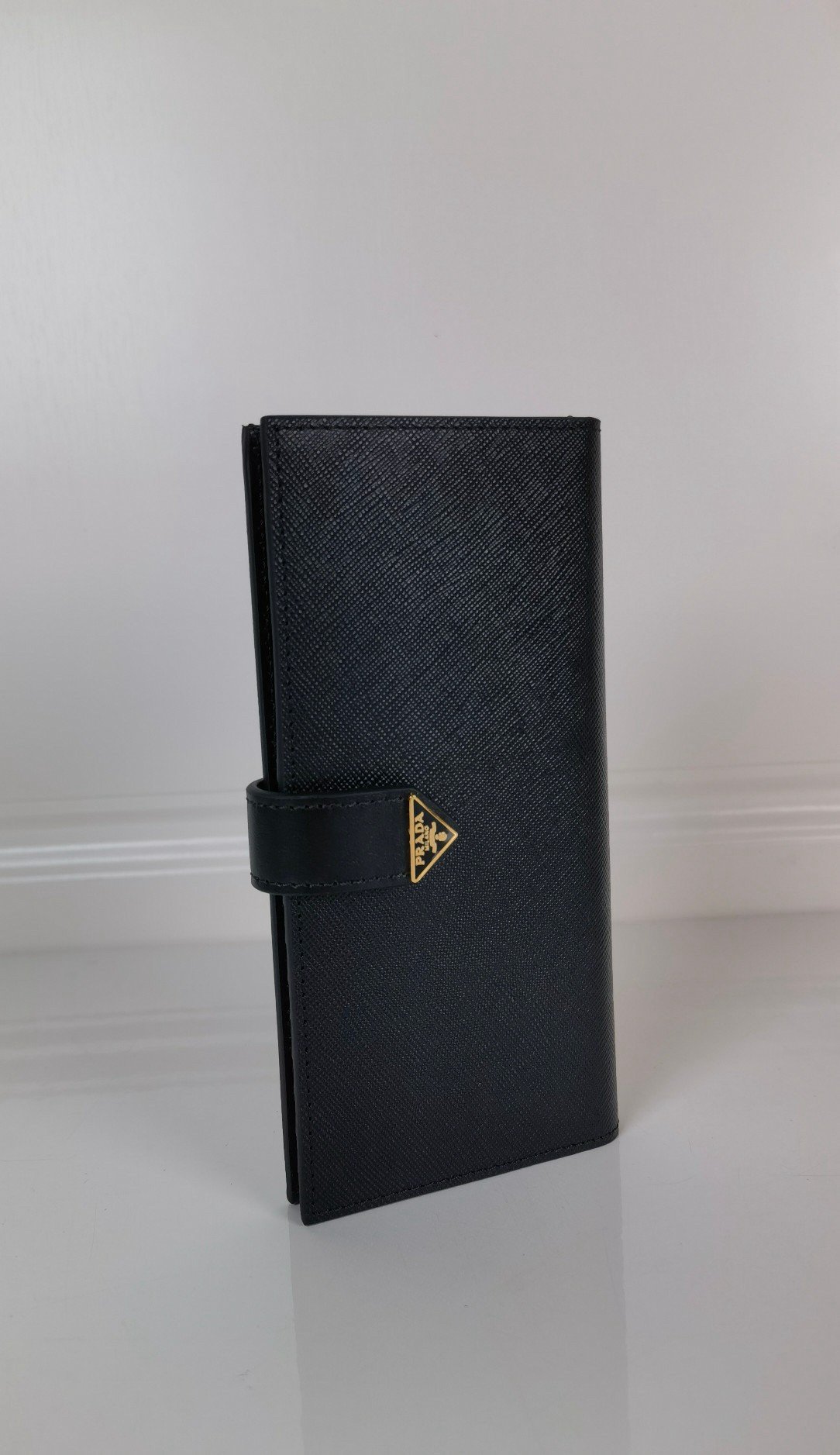 Prada Large Wallet in Black Saffiano Leather