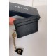 Prada Flap Continental Wallet in Black Saffiano Leather