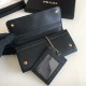 Prada Flap Continental Wallet in Black Saffiano Calfskin