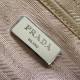 Prada Shoulder Bag with Flap in Beige Re-Nylon