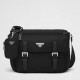 Prada Shoulder Bag with Flap in Black Re-Nylon