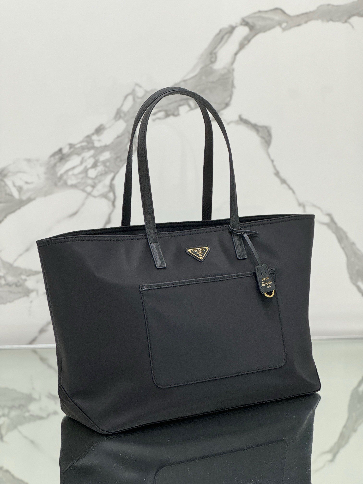 Prada Re-Edition 1978 Large Tote Bag in Black Re-Nylon