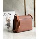 Loewe Military Messenger Bag in Brown Grained Calfskin