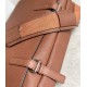 Loewe Military Messenger Bag in Brown Grained Calfskin