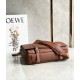 Loewe Military Messenger Bag in Brown Grained Calfskin