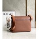 Loewe Military Messenger Bag in Brown Grained Calfskin