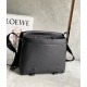 Loewe Military Messenger Bag in Black Grained Calfskin