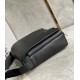 Loewe Military Messenger Bag in Black Grained Calfskin