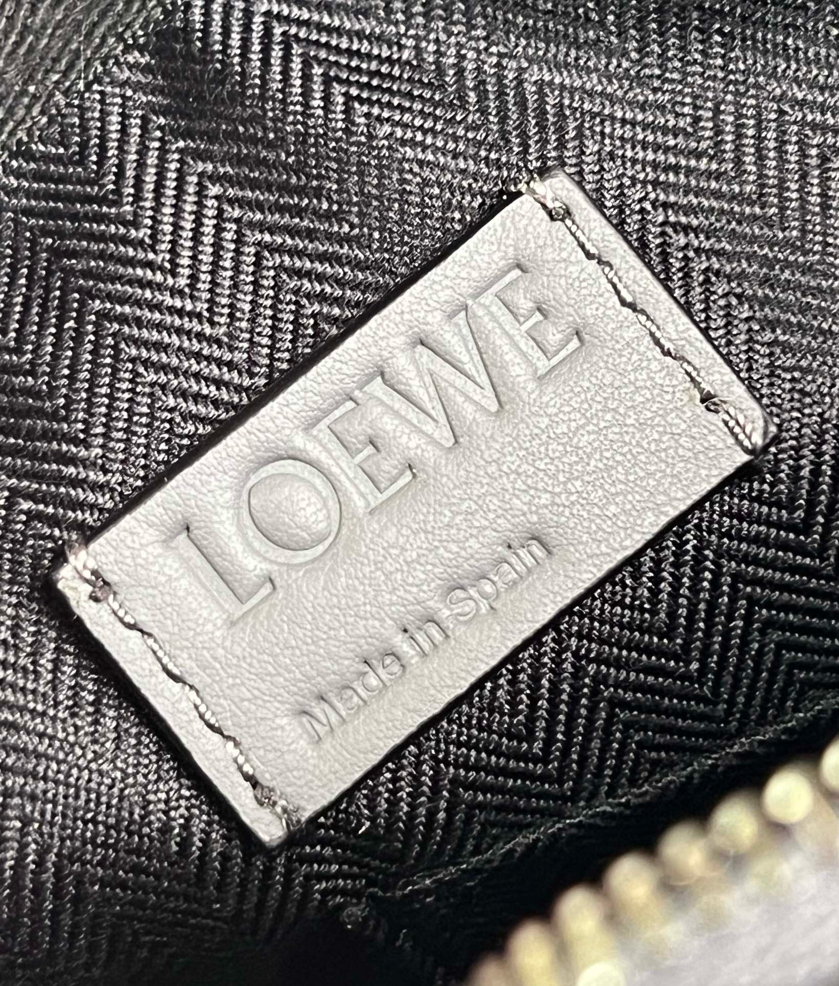 Loewe XS Military Messenger Bag in Grey Calfskin