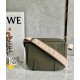 Loewe XS Military Messenger Bag in Green Calfskin