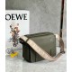 Loewe XS Military Messenger Bag in Green Calfskin