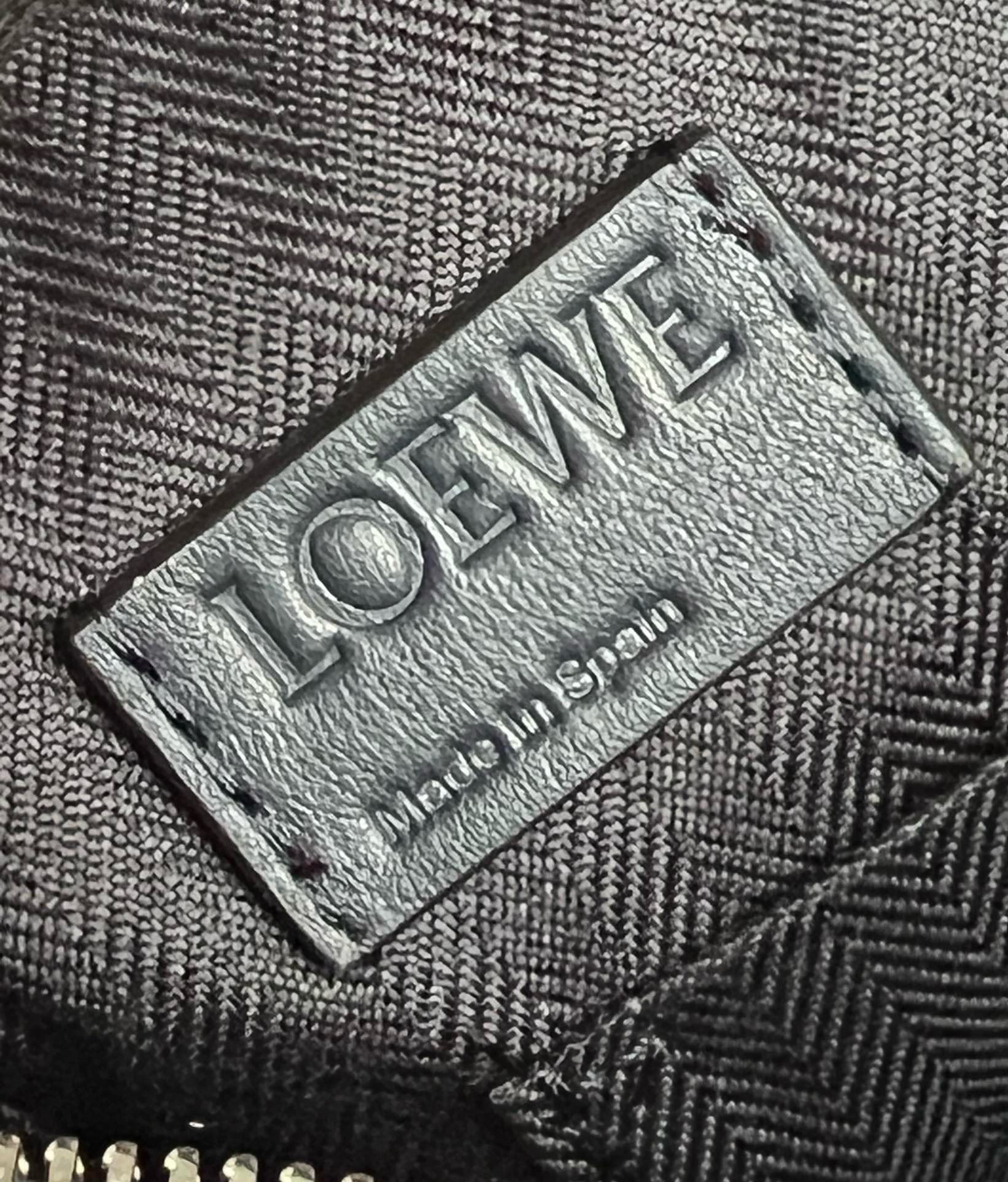 Loewe XS Military Messenger Bag in Dark Blue Calfskin