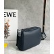 Loewe XS Military Messenger Bag in Dark Blue Calfskin