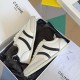 Celine Women's Jogger Low-top Sneakers in White and Black Leather